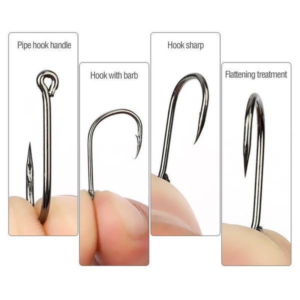 

50pcs/box fishing hooks barbed single circle carp hook high carbon steel sea fishinhook fly fishing accessories wi jllwwx