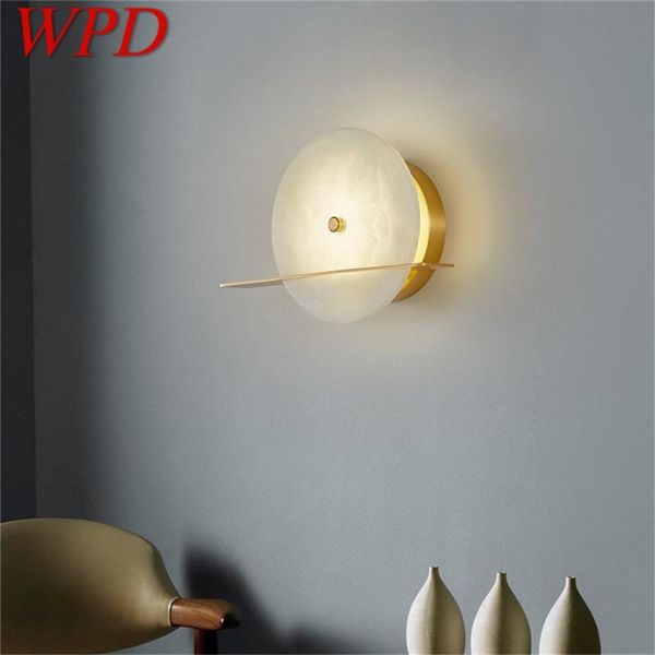 

wpd brassÂ indoor wallÂ lightÂ white marble sconce lamp luxury led balcony for home corridor bedroom