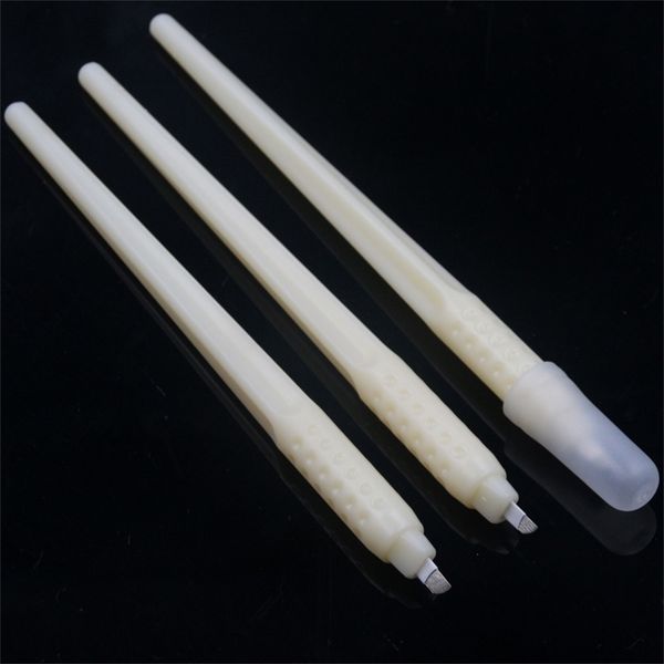 

10pcs disposable microblading pen manual eyebrow tattoo tebori pen with 12cf/14cf/17cf/18u blade brow tattoo tool