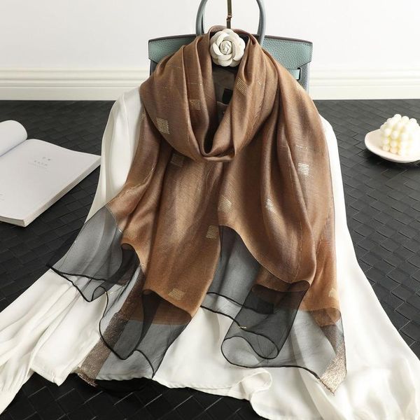 

scarves pure colour mulberry silk wool gold checked scarf embroidered with diamond ladies fashion shawl, Blue;gray