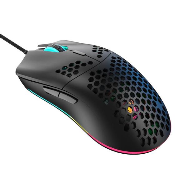 

mice 40g m6 lightweight gaming wired mouse ultralight cable rgb light programmable 7 buttons pixart 3325 12000 dpi for pc game