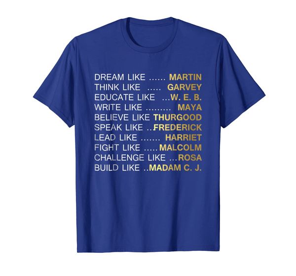 

black history month tshirt - great black history leaders, White;black
