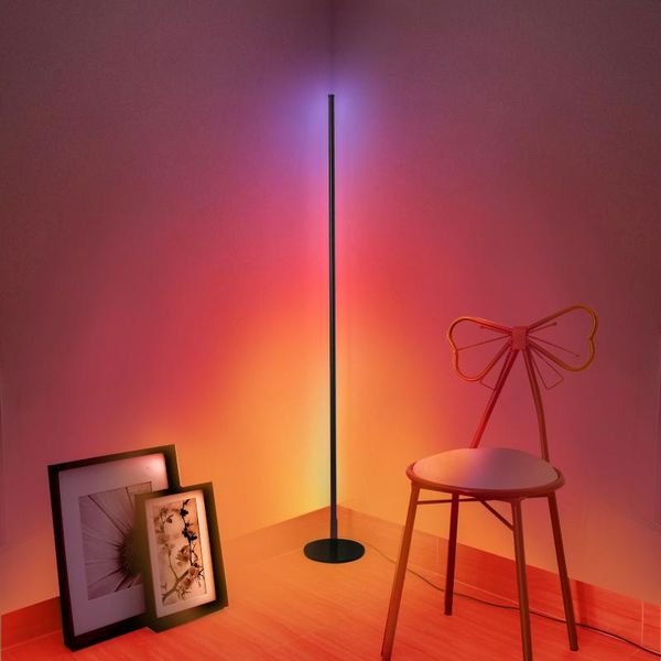 

modern led rgb floor lamp colorful decorative standing floor light living room indoor lighting home light corner stand lamps
