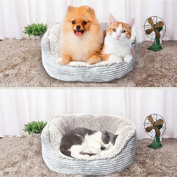 

cat beds & furniture 2021 warm fleece puppy pet dog sleeping bed sofa waterproof soft inflatable cushion for small cats rabbits cotton pillo