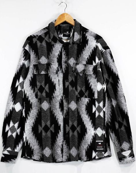 

men's casual shirts stm design woodcutter pyramid thick shirt, White;black