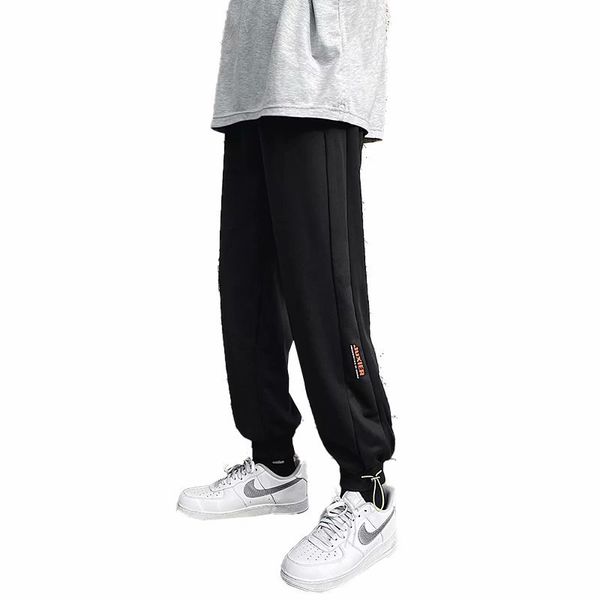 

2021 summer fashion thin section pants men casual trouser jogger bodybuilding fitness sweat time limited sweatpants, Black