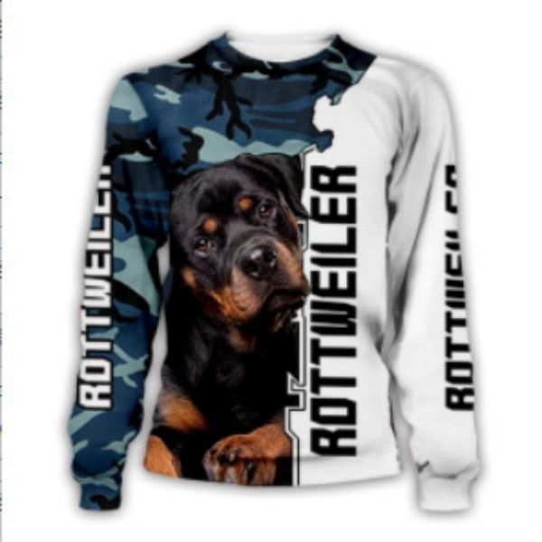 

black dog pattern men's 3d printing hoodie visual impact party punk gothic round neck american sweatshirt hoodie