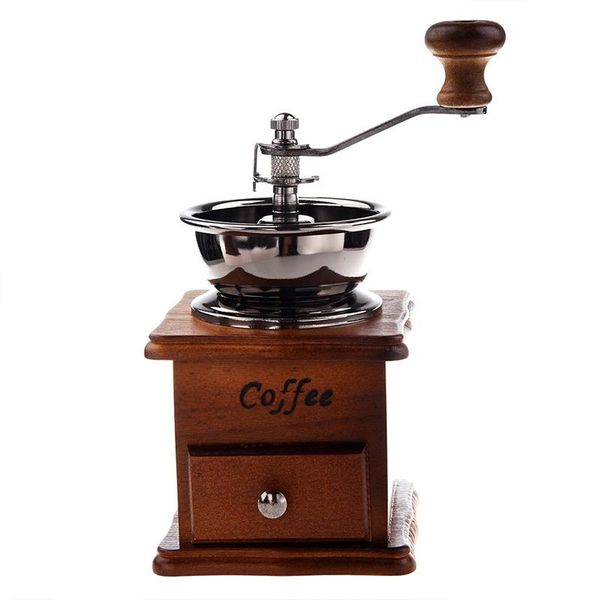 

manual coffee grinders grinder wood / metal hand mill spice (wood color)
