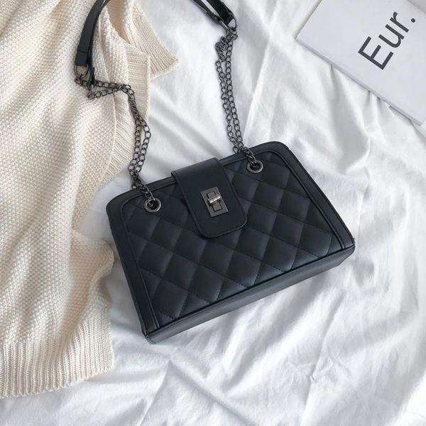

cross body textured rhombic small fragrance bag female 2021 ins fashion shoulder messenger chain