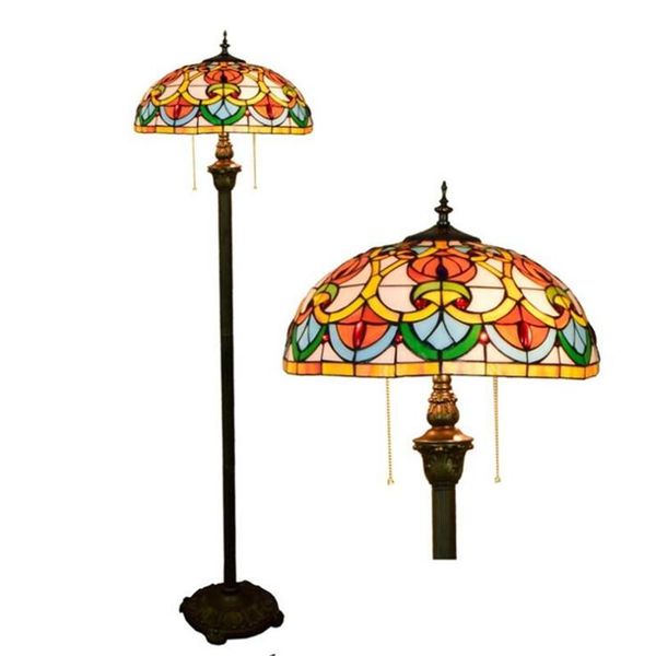 

european tiffany led living room floor lamp classical luxurious apartment sofa corner lamp reading floor light 1250
