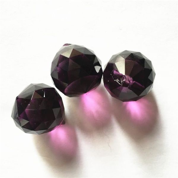 

chandelier crystal 100pcs dark amethyst 15mm prism balls for home/livingroom/dining room/el ceiling lights decoration