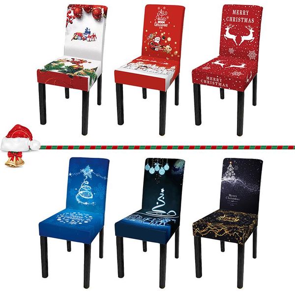 

chair covers christmas cover dining cover, removable elastic seat used for wedding party, kitchen, 1/piece