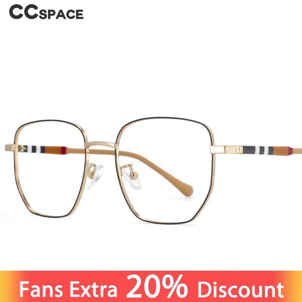 

sunglasses 53862 brand frame anti blue light metal optical glasses frames stripe leg men women fashion computer eyeglasses, White;black