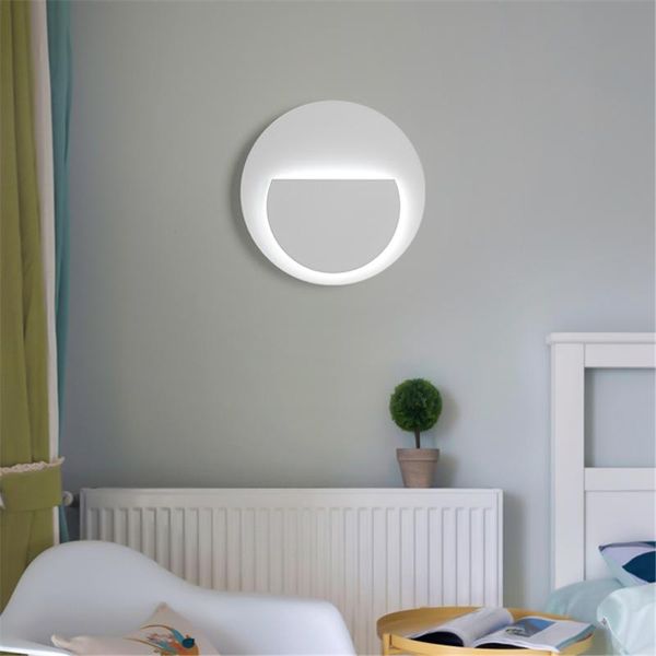 

wall lamp round indoor led living room tv background light bedroom corridor aisle stairwell simple bedside sconce
