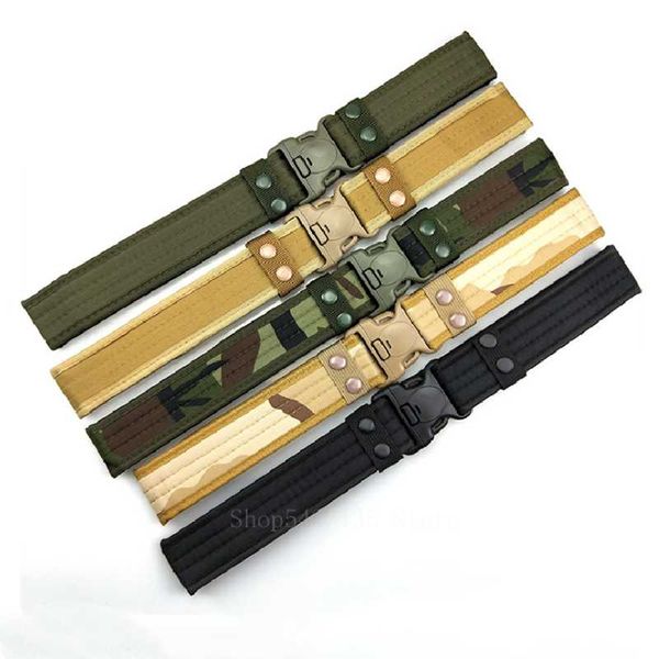 

2021 army style thicken combat belts quick tactical belt men canvas waistband outdoor hunting accessories 130cm, Black;gray