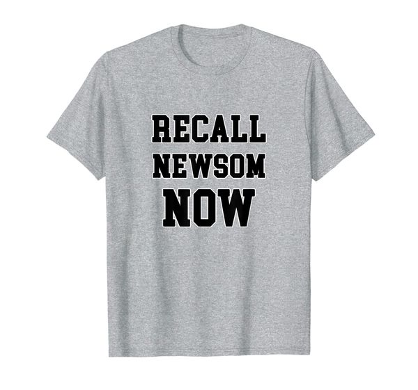 

recall governor newsom now republican california politics t-shirt, White;black