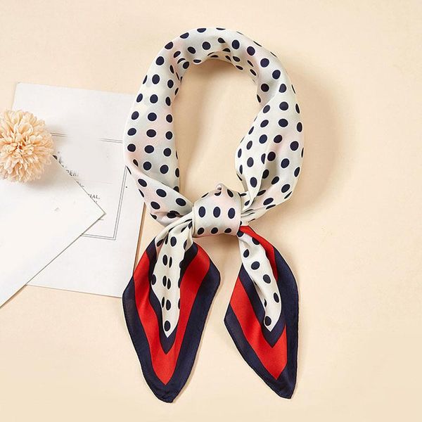 

scarves 2021 square silk scarf women fashion print small neck scarfs office lady hair band foulard hand kerchief female bandana shawl 70, Blue;gray