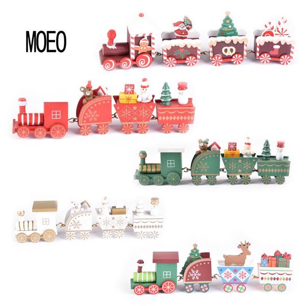 

christmas decorations wooden train diy assembly window decoration tree children gifts 2021 xmas accessories