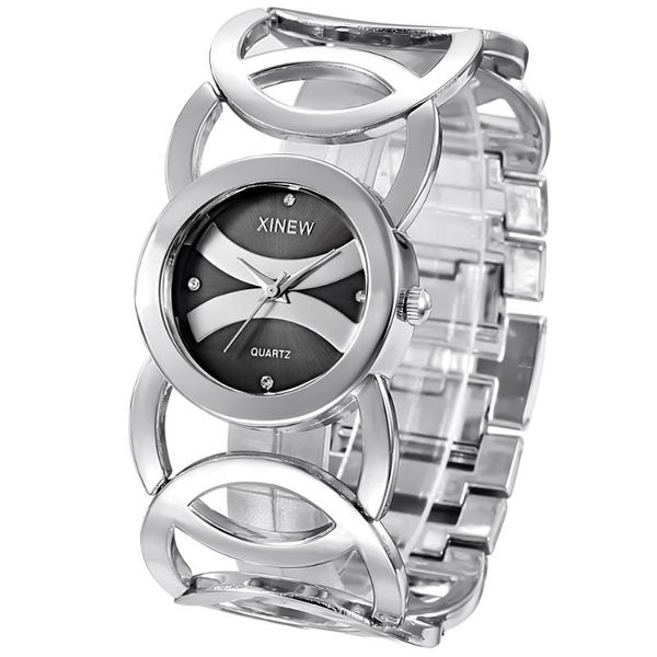 

wristwatches 2021 ladies band bracelet watch quartz women, Slivery;brown