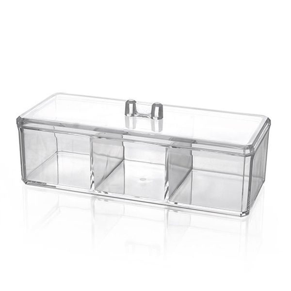

bathroom storage & organization transparent organizer holder cotton swab box makeup pads deskjewelry case for cosmetics