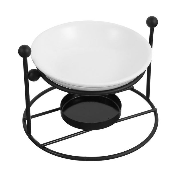 

candles 1pc ceramic scented stove table-candleholder iron candle burner black