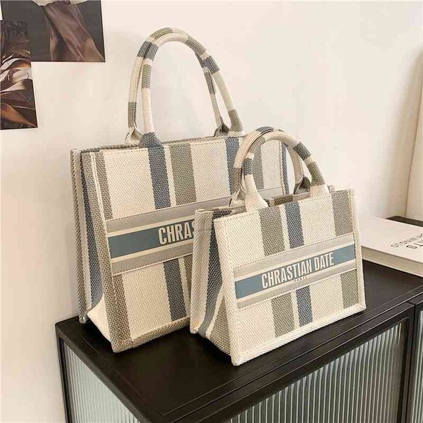 

factory store 65% off clearance sale bags ins street p contrast canvas tote bag portable women's bag trend, Black;red