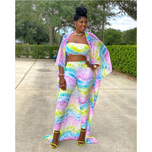 

women's tracksuits adfvat women beachwear maxi cardigan printed two piece set strapless high waist pencil pants fashion tracksuit my-k9, Gray