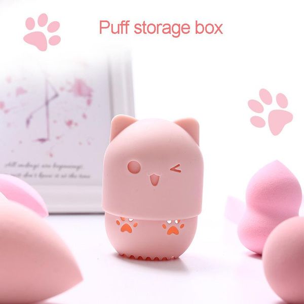 

sponges, applicators & cotton 1pc powder puff holder sponge makeup drying case portable travel washable environmentally silicone tool access