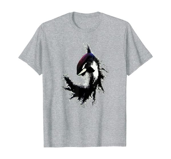 

orca whale tails blue sea aquatic mammal gift t-shirt, White;black