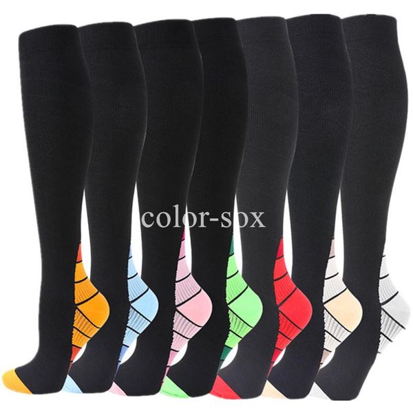 

sports socks running compression men women fit for varicose veins nursing rugby sport cycling riding dropship, Black