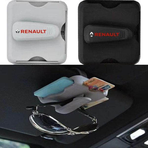 

car organizer sun visor glasses clip card ticket holder box id case bank for duster clio captur megane 2 3