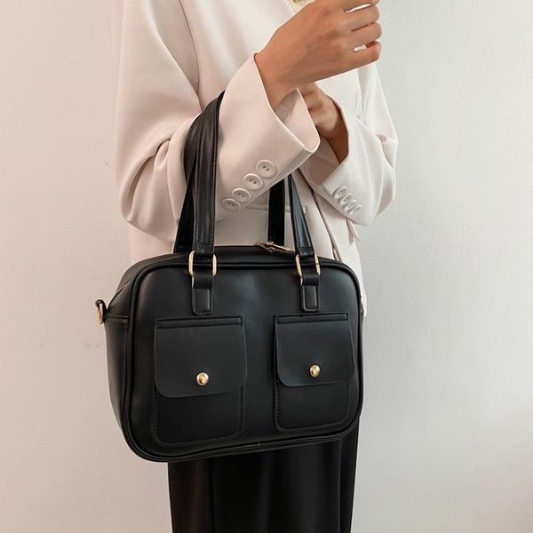 

bag casual style new pu 2021 one-shoulder capacity fashion color korean large contrast simple portable messenger tote female kbrqn