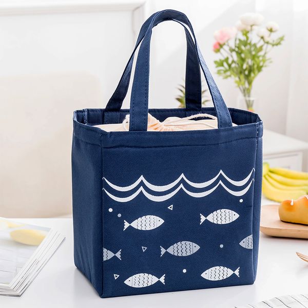 

lunch box cartoon fish heat bento bag outdoor portable oxford fabric heat preservation picnic ice pack