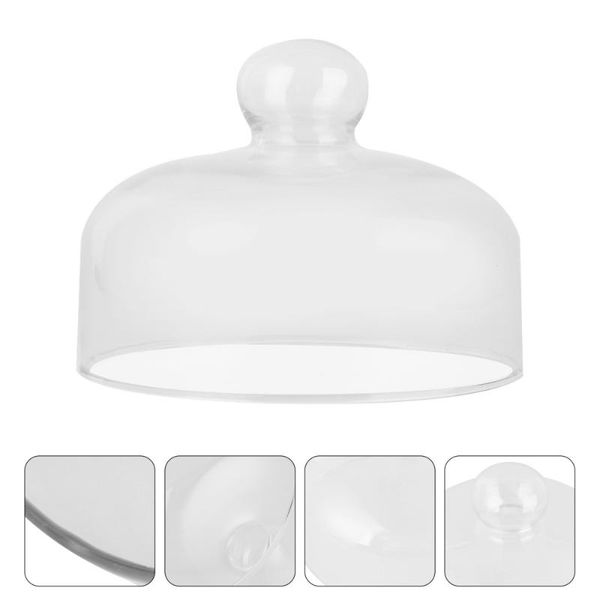 

dishes & plates 1pc transparent dust-proof glass cover cake durable protective (diameter 18cm, high 14cm, pack)