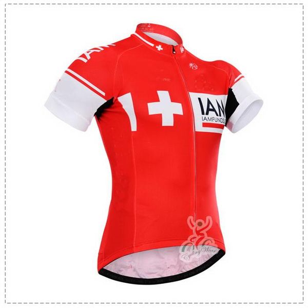 

racing sets 2021 iam pro team red men's cycling jersey short sleeve bicycle clothing with bib shorts quick-dry ropa ciclismo, Black;blue