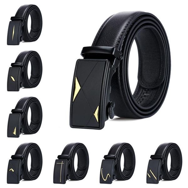 

belts men automatically buckle belt men's business designer classy leather mens luxury, Black;brown