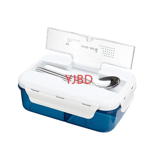 

dinnerware sets yjbd 1000ml healthy plastic lunch box with soup bowl and spoon leak-proof 3 partition container eco-friendly