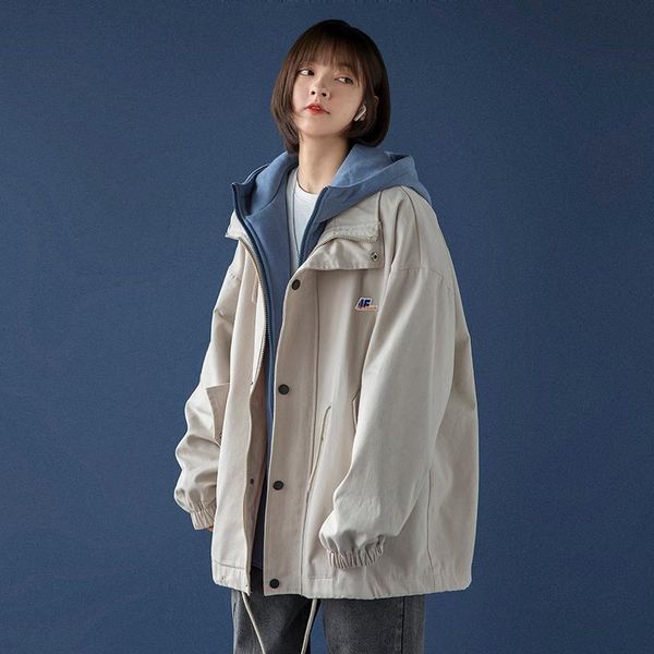 

women's jackets women jacket patchwork spring and autumn bomber casual loose baseball windbreaker 2021 korean, Black;brown
