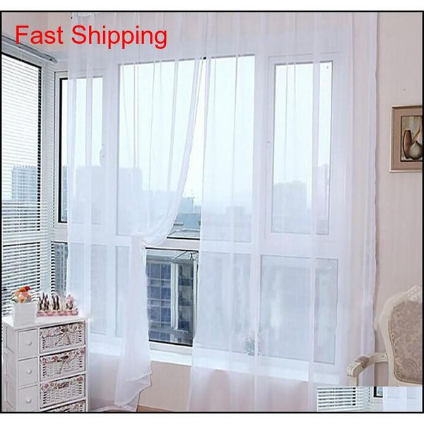 

1pcs pure color tulle window screening solid door curtains drape panel sheer tulle for living room panel she jlltrj network2010