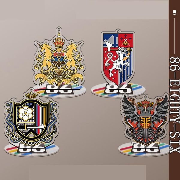 

keychains anime 86eightysix keychain 15cm acrylic stand card model keyring two dimensions fans gifts vladilena milize brelok, Silver
