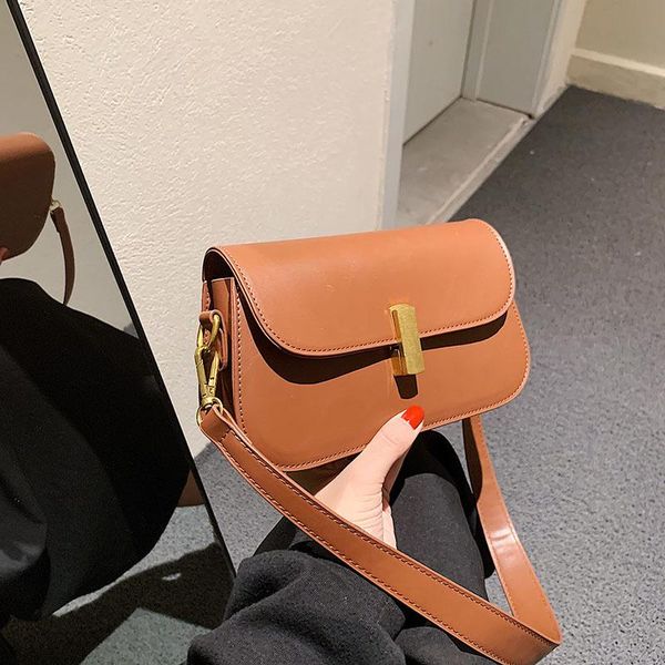 

evening bags black pu leather saddle for women 2021 small lady shoulder simple bag female travel handbags and purses