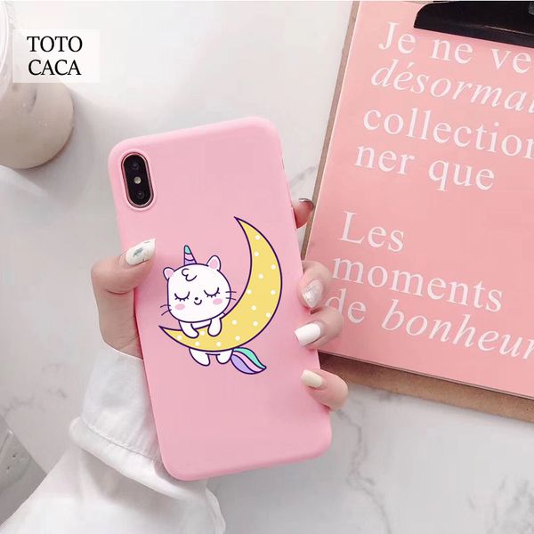 

cute cat unicorn moon soft phone case for iphone x xr xs max 6s 6 7 8 plus se 2020 soft back cover for iphone