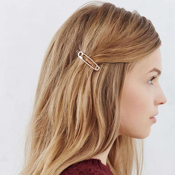 

stylish minimalist pin modelling hair clips for women trendy gold sliver color metal hairpins hair accessories