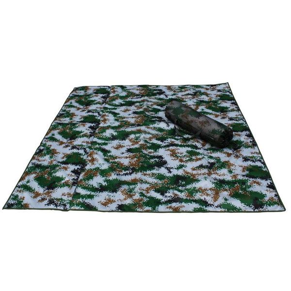 

200x200x0.35cm camping mat camouflage moisture pad thick outdoor foldable sleeping mat camping picnic aluminum film x638b