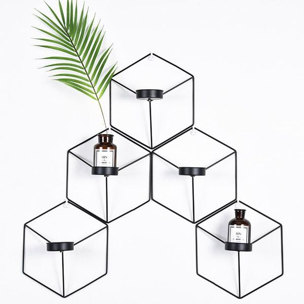 

wall-mounted geometric candlestick style ornaments decorative candle holder wedding decoration candlestick home craft ornament