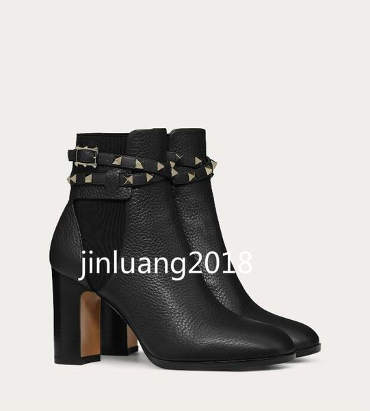 

italy designer wine-red,black genuine leather rock studs boots women's studded straps fashion studded straps ankle boots party wedding