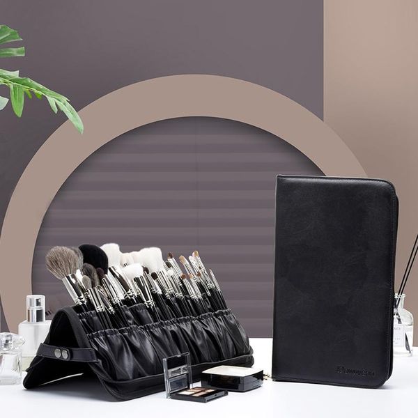 

rownyeon brand makeup brush bag storage bag cover brush makeup tool folding large capacity vertical zipper