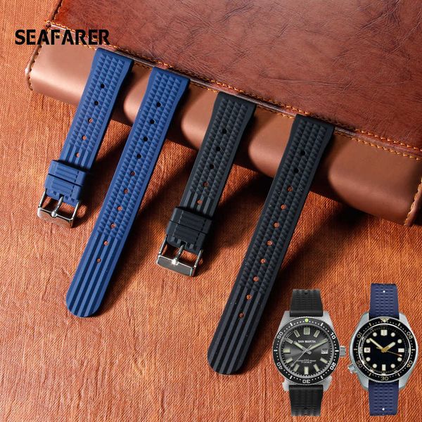 

silicone rubber watch strap 20mm 22mm watch band for seiko srp777j1 watch strap diving waterproof bracelet replacement for men h0915, Silver