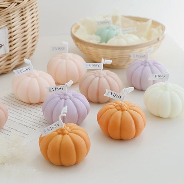 

candles halloween pumpkin candle handmade scented christmas party gift home decorations po props