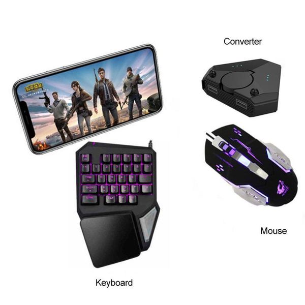 

game controllers & joysticks 2021 controller for pubg gaming keyboard mouse converter kit bluetooth 5.0 mobile android